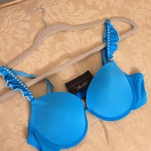 Preciosa Rhinestone Hand embellished Bra, 36 C